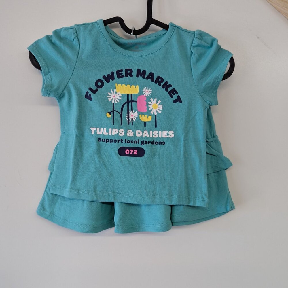 Epic Threads Toddler Girls Flower Market Top & Skirt, 2 Piece Set 4T